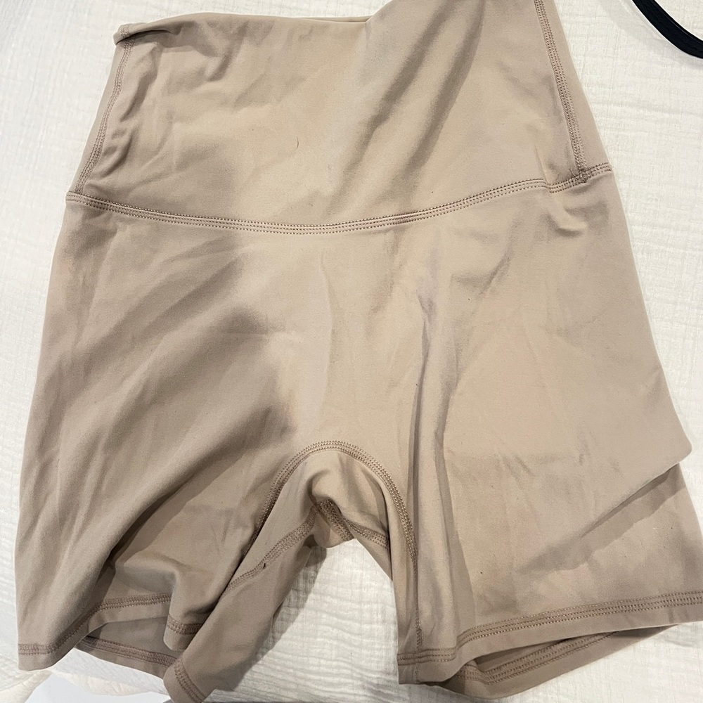 High-Waisted Tan Shorts